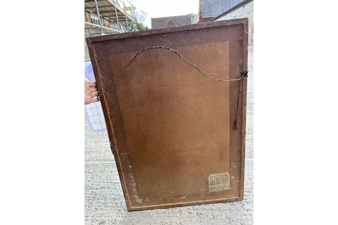 An advertising mirror from well known Mayfair wrist watch store, 20 1/2 x 28 3/4". - Image 2 of 2