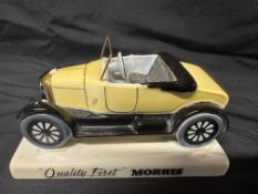 A Carltonware ceramic model of a Bull-nose Morris, by repute this was from the office of Lord Stokes