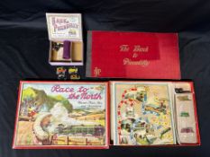 Two motoring board games: The Bank to Piccadilly Motor Growlers and Race to the North.