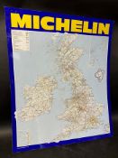 A Michelin tyres UK aluminium road map dated Jan 1992, 28 1/2 x 34