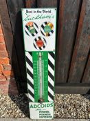 A Duckham's Adcoids enamel thermometer, 11 x 45 1/4