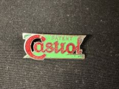 A Castrol enamel badge by Butler of Birmingham, 3.5 x 1.5cm
