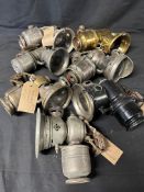 Seven carbide cycle lamps - P&H, Lucas etc.