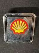 A Shell Authorised Distributor cap badge, 4.25 x 4.5cm