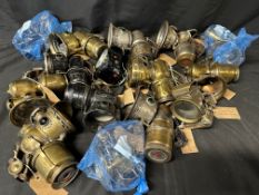 A box of carbide cycle lamps inc. Lucas, Miller, P&H etc. (15).