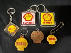 Assorted Shell key fobs.