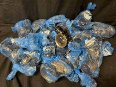 A box of carbide cycle lamps - Miller, P&H, Lucas etc. (19).