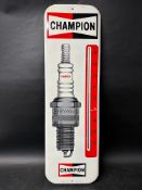 A Champion Spark Plug garage advertising thermometer, 11 3/4 x 38