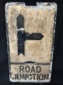 A Gowshall Limited 'Road Junction' cast aluminium road sign, 12 x 21