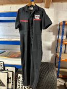 1950s Esso mechanic's/forecourt attendant's overalls bearing Esso branding to chest, back and arm