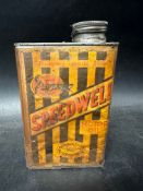 A Speedwell Motor Oil can still within paper wrapper, 6 1/2 x 8 1/2 x 2 3/4