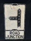A Gowshall Limited 'Road Junction', raised with reflectors, cast aluminium road sign, 12 x 21
