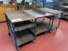 (3) steel trolleys