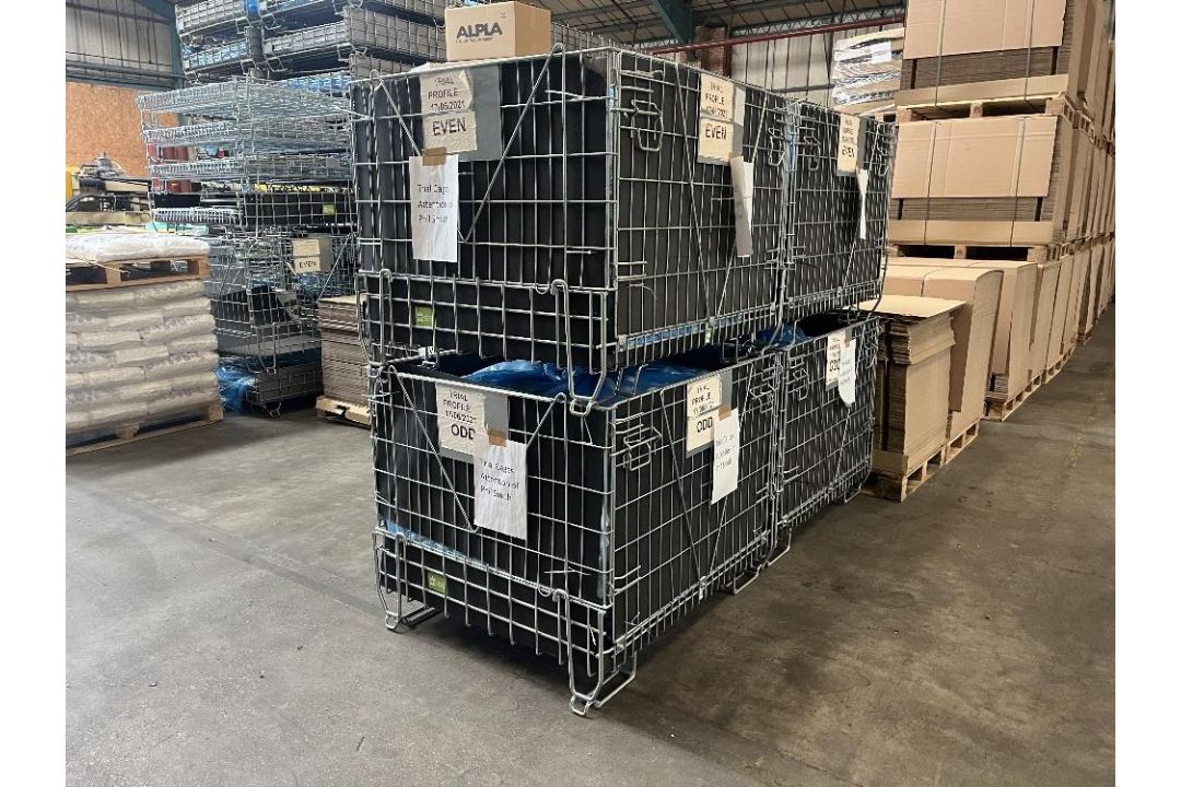 (5) Steel framed black folding pallet cage 1000 x 1200 x 950 - Image 2 of 3