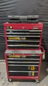 Halfords Professional Top and Bottom Toolbox with Assortment of Tools