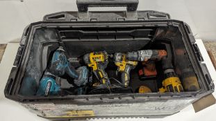 Assortment of Drills with Stanley Toolbox To Include: