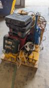 Pallet of various broken electrical equipment and tools as lotted