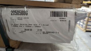 Single pallet of 1.2mm x 1.25m x 2m sheet steel stock