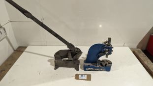 Clarke Strong Arm arbor press and cropper in need of repair