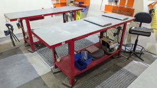 (3) Clarke electrical work benches