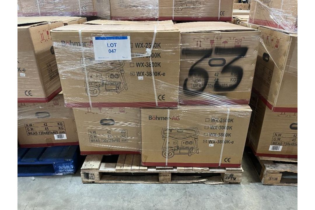 (6) boxes of BOHMER-AG model WX-3800K-E petrol generator sets - Image 5 of 5