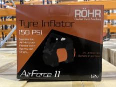 (13) boxes of 8 units plus 4 loose ROHR Airforce 11 12v tyre inflator