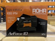 (9) boxes of 8 units ROHR Airforce 10max 12v tyre inflator