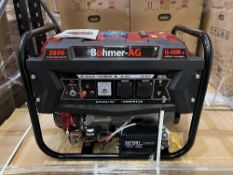 (4) boxes of BOHMER-AG model 6500W--E petrol generator sets