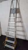 BPS Solutions seven rung aluminium step ladder
