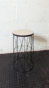 Small metal framed side table