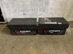 (2) Armorgard Ox Box On site tool box (one without key)