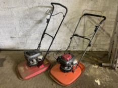 Allen petrol engine hover mower with unbranded petrol engine hover mower