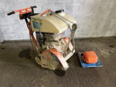 Norton Clipper model CS451 350mm petrol engine floor saw with 3 diamond tip cutting discs