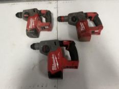 (3) Milwaukee Rotary Hammer Drills (Body Only)