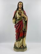 Hand painted plaster figure