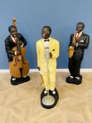 Novelty resin floor standing jazz band
