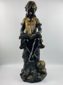Bronze painted plaster figure