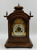 19th century walnut bracket clock