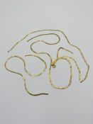 9ct gold necklace, as found