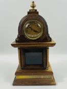 Mahogany mantel clock with quartz movement