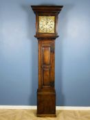 Early 18th century oak longcase clock