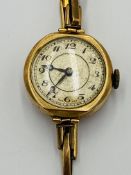 Early 20th century ladies wristwatch with 9ct gold case