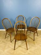 Set of four Ercol dining chairs