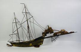 An original Curtis Jere wall sculpture