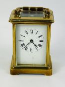 Early 20th century brass carriage clock