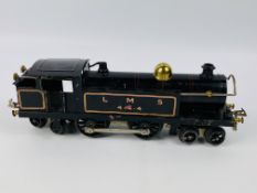 A vintage boxed Hornby O-gauge clockwork LMS 4-4-4 tank locomotive