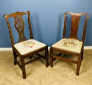 Two 18th century side chairs
