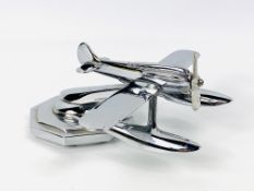 A Schneider Trophy Seaplane chrome plated car mascot