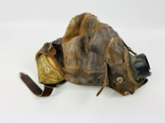 A leather flying hat