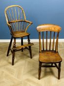Two 19th century childs high chairs
